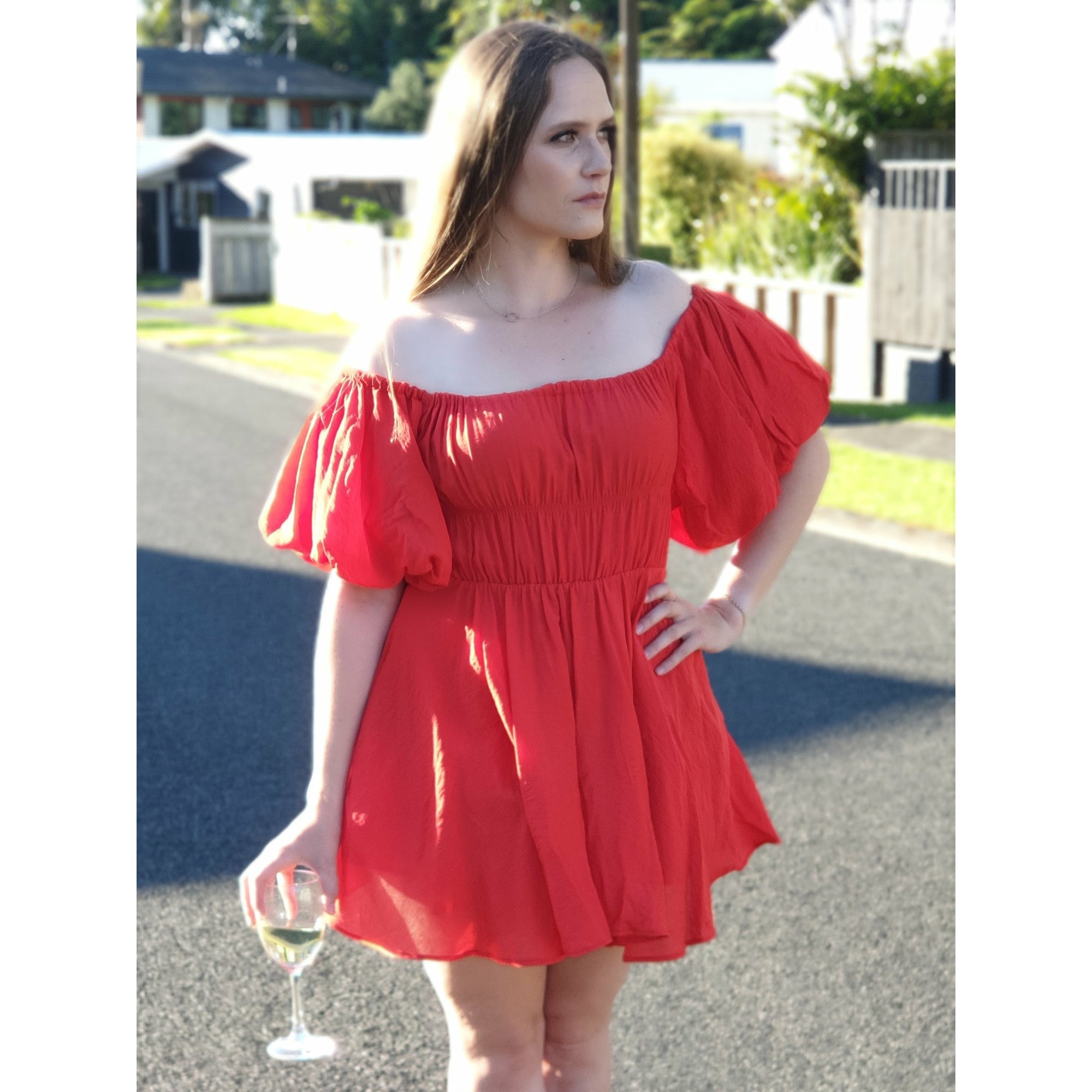 Rosalie baby doll dress - Red Not specified