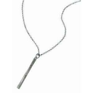 Black Diamante Stick Necklace Not specified