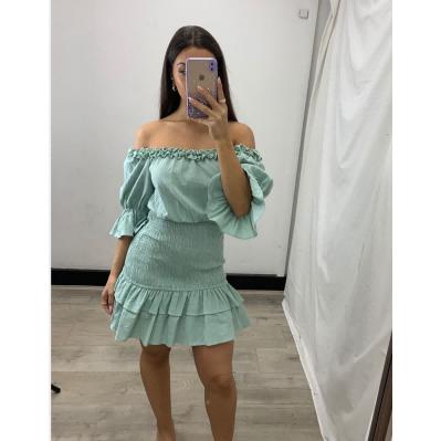 Adeline Dress - Sage Kode Boutique