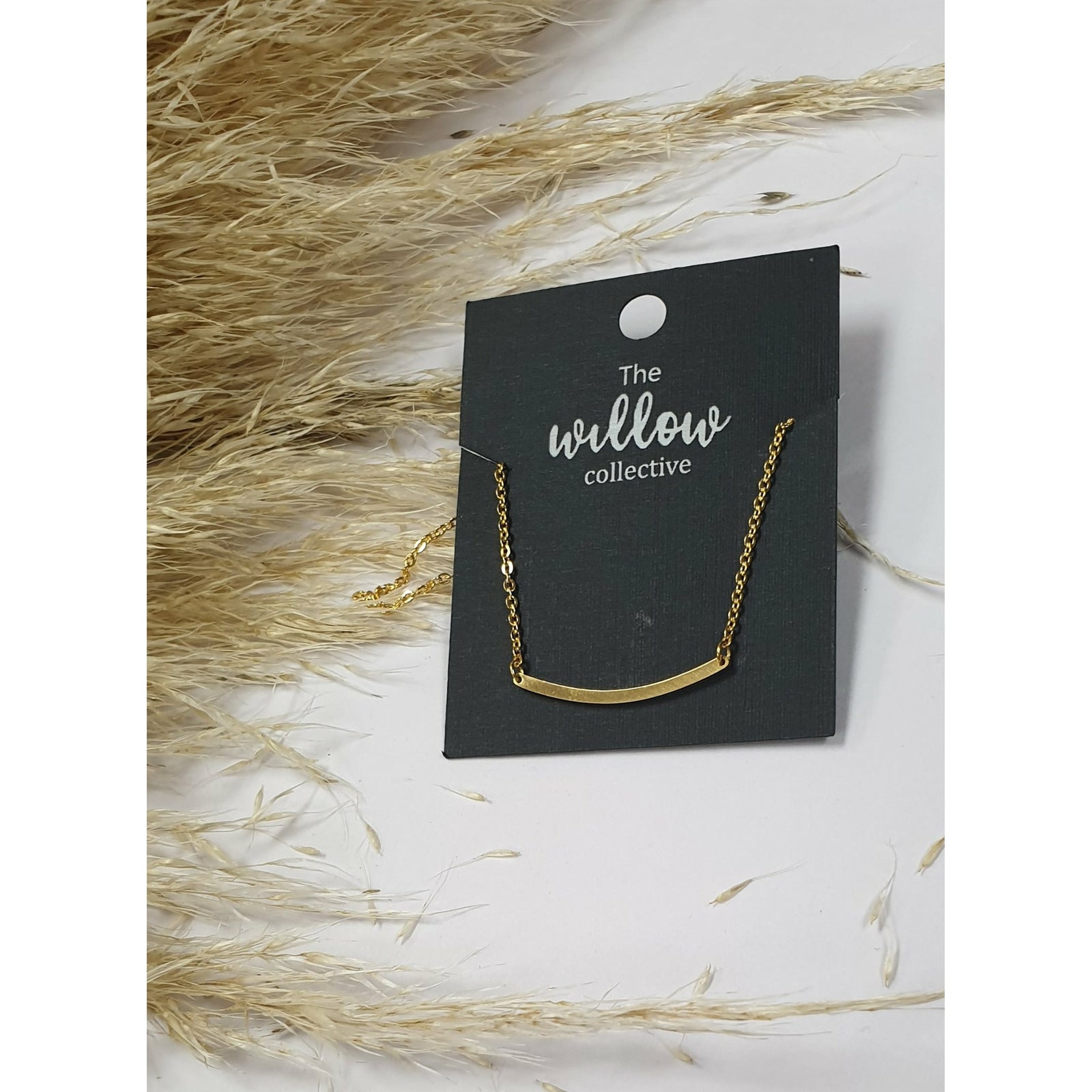 The Willow Collective - Curved Bar Necklace The Willow Collective