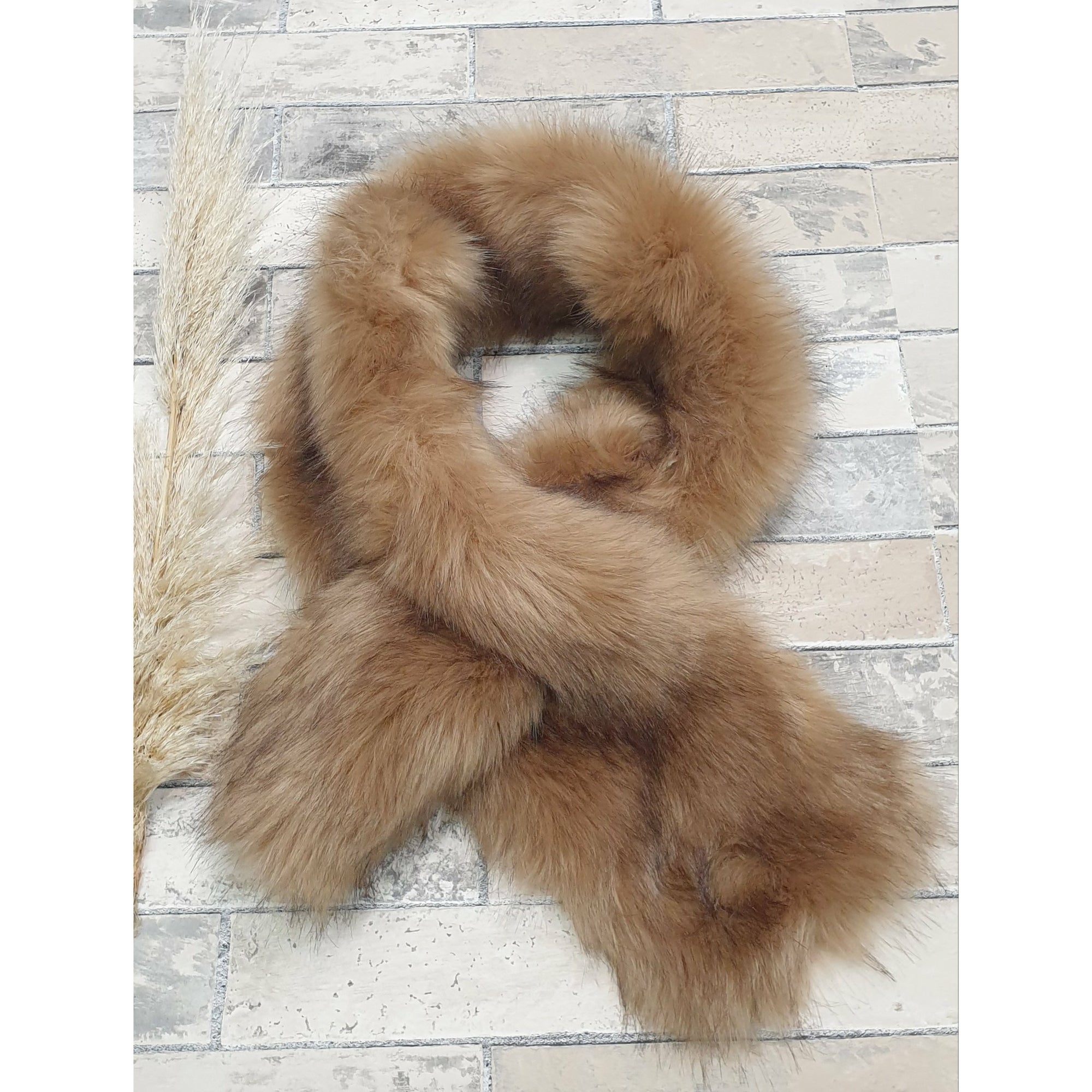 Stole Faux Fur Brown Not specified