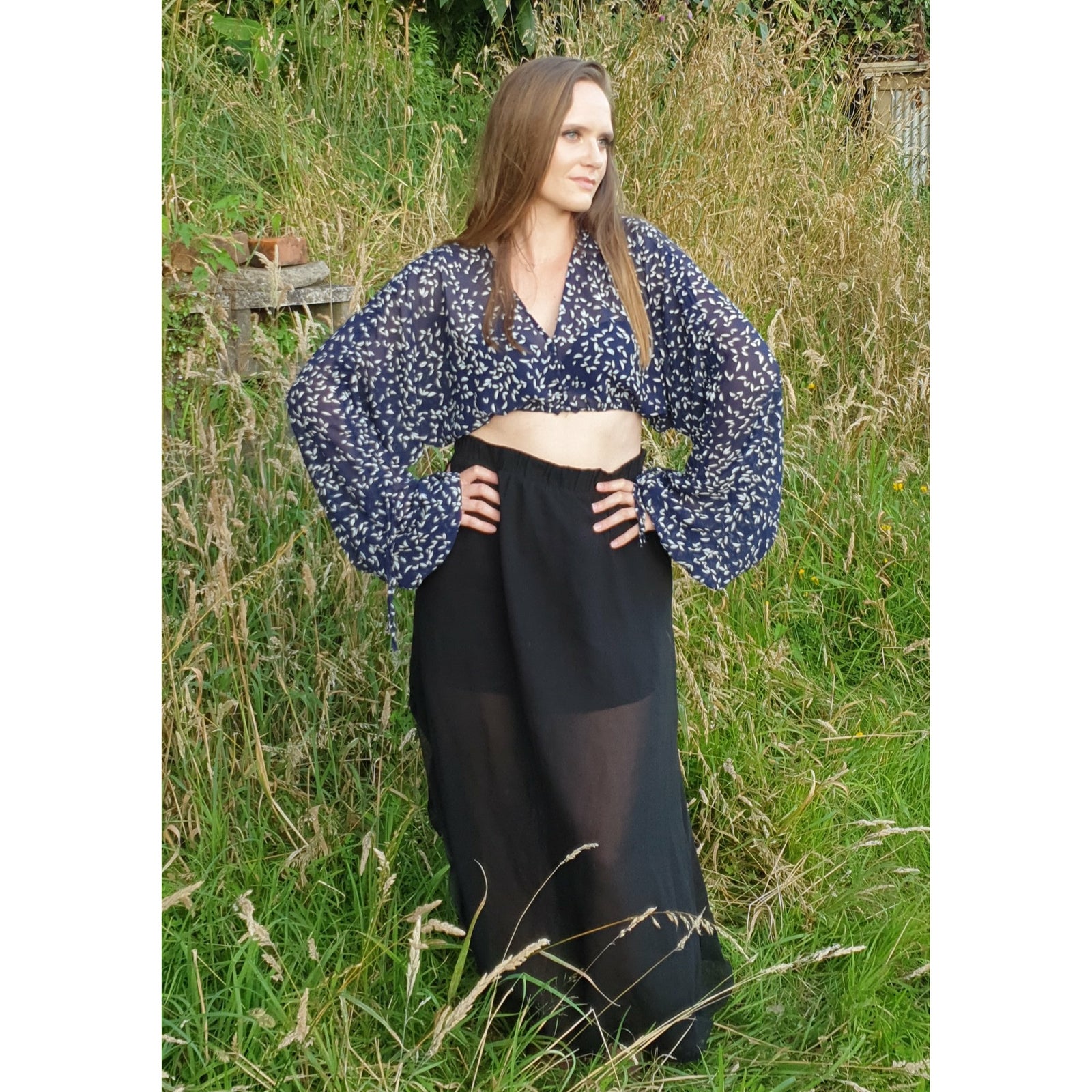 Backstage Top - Navy Not specified