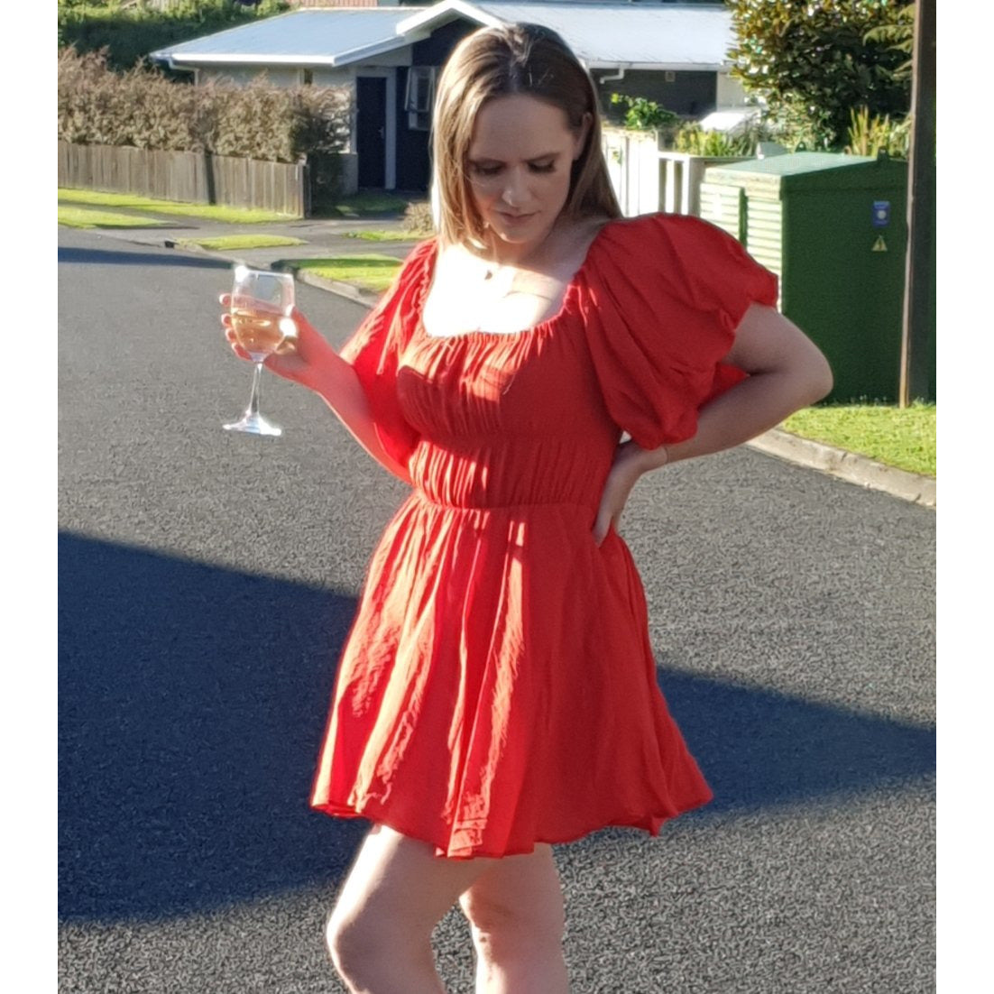 Rosalie baby doll dress - Red Not specified