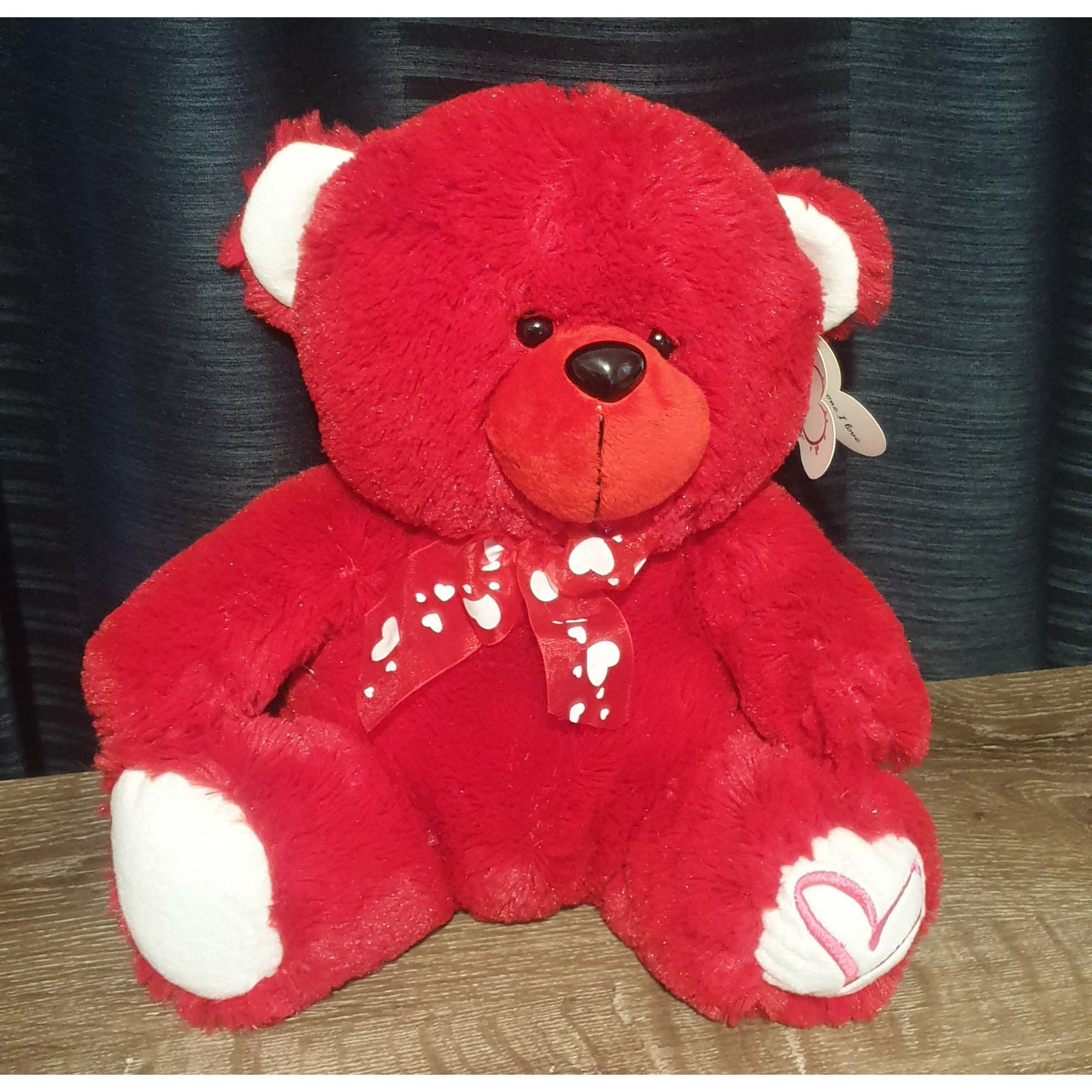 Bear Valentine 30cm Red with Red Nose Not specified