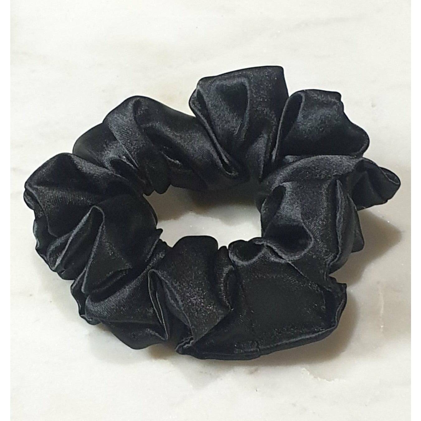 Scrunchie - Black Satin Kode Boutique