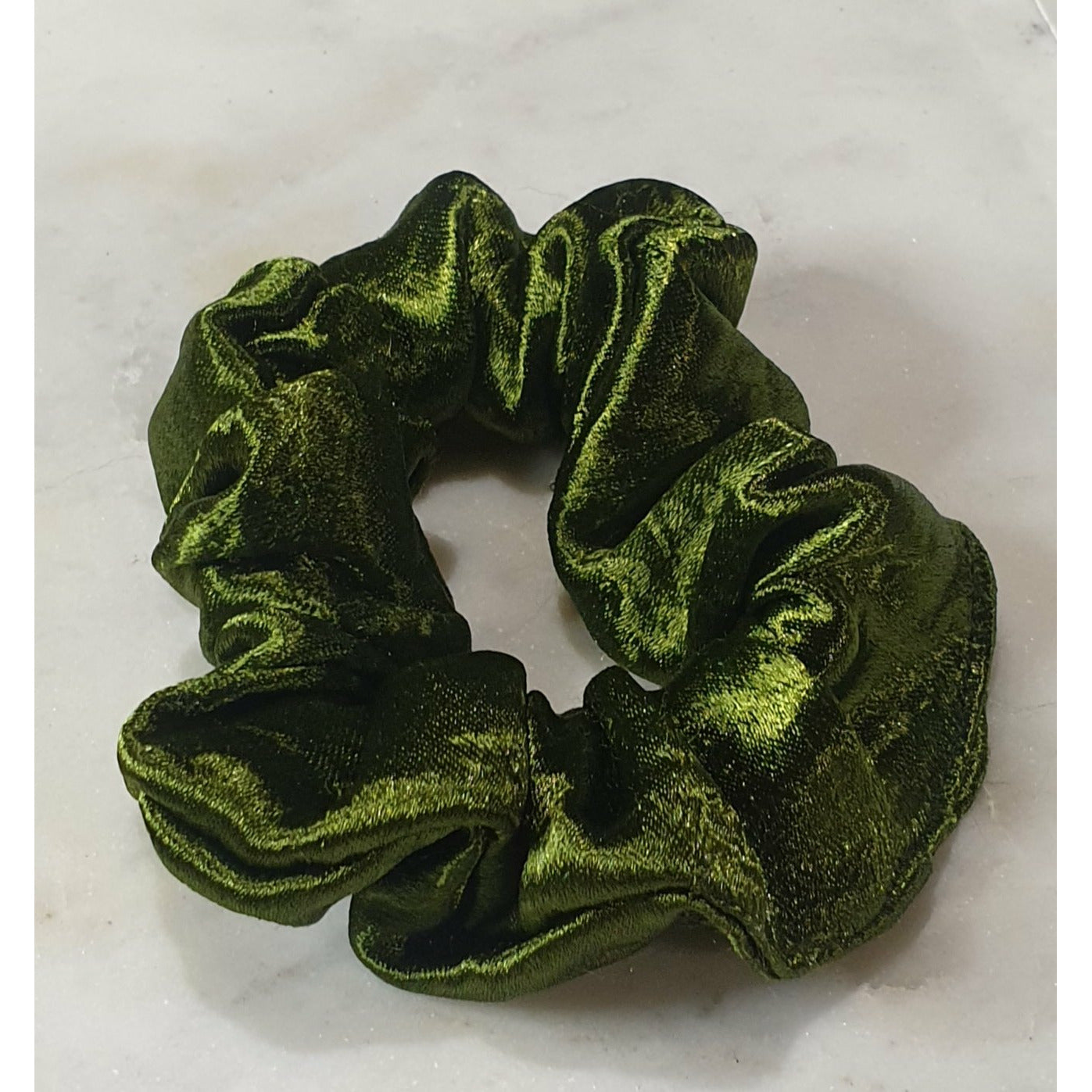 Scrunchie - Lime Green Velvet Kode Boutique