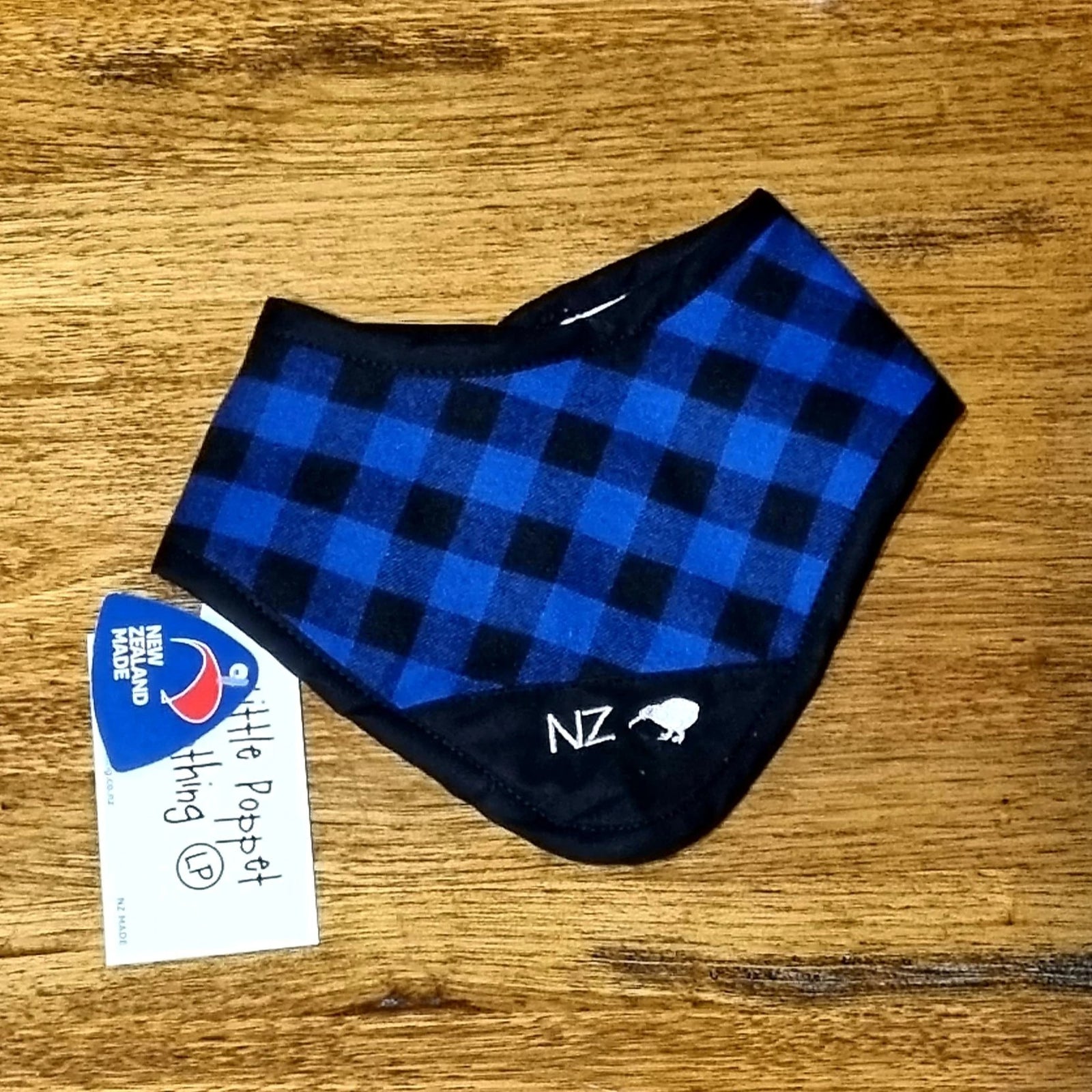 Bush Shirt Dribble Bib | Blue - NZ Little Poppet Clothing