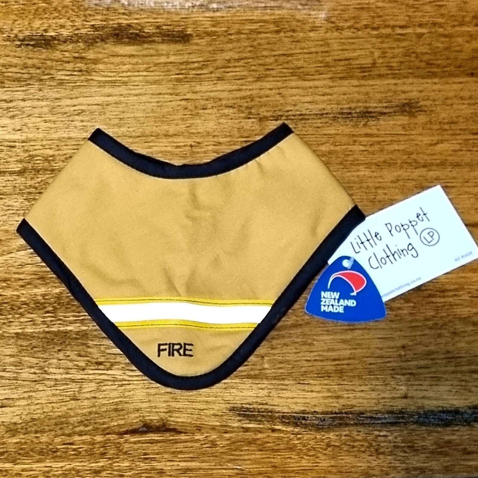 Dribble Bib | Fire Little Poppet Clothing