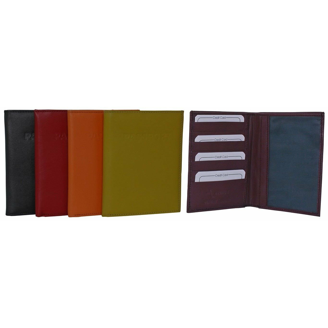 RAINBOW COLLECTION LEATHER PASSPORT WALLET Not specified