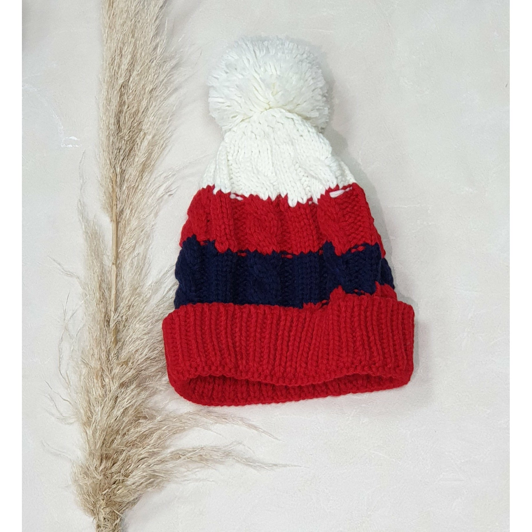 Beanie - Harley | Red/White/Navy Not specified