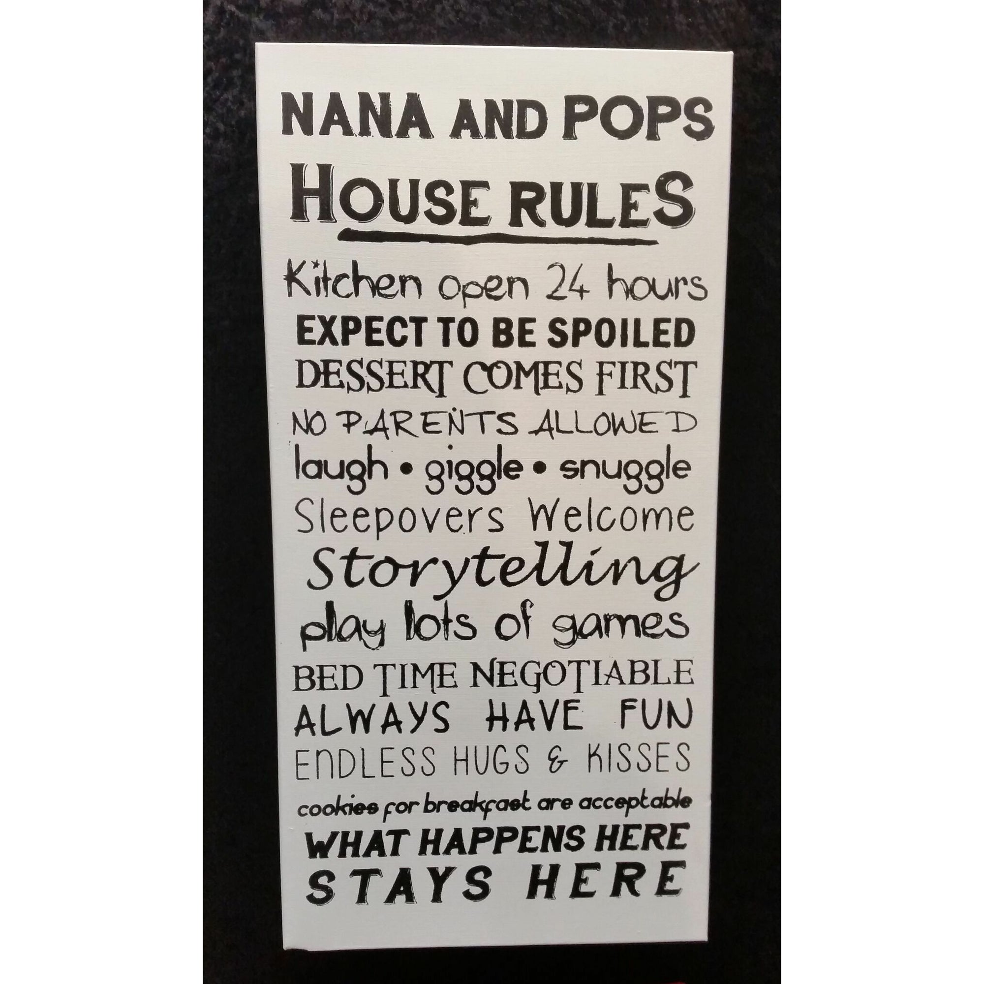 Nana & Pops House Rules Nufin Fitz