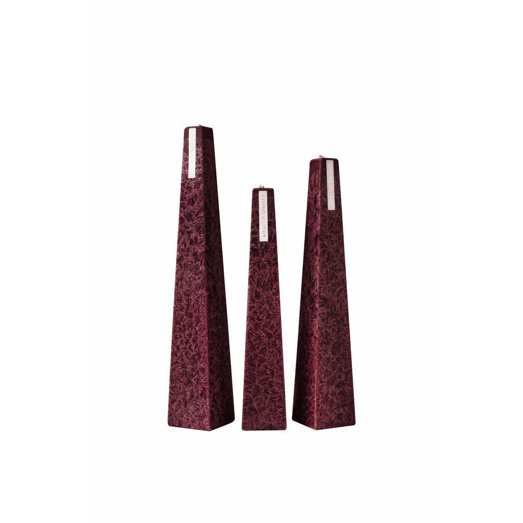 Granite Icicle Candle Dark Red - Red Currant Living light Candles