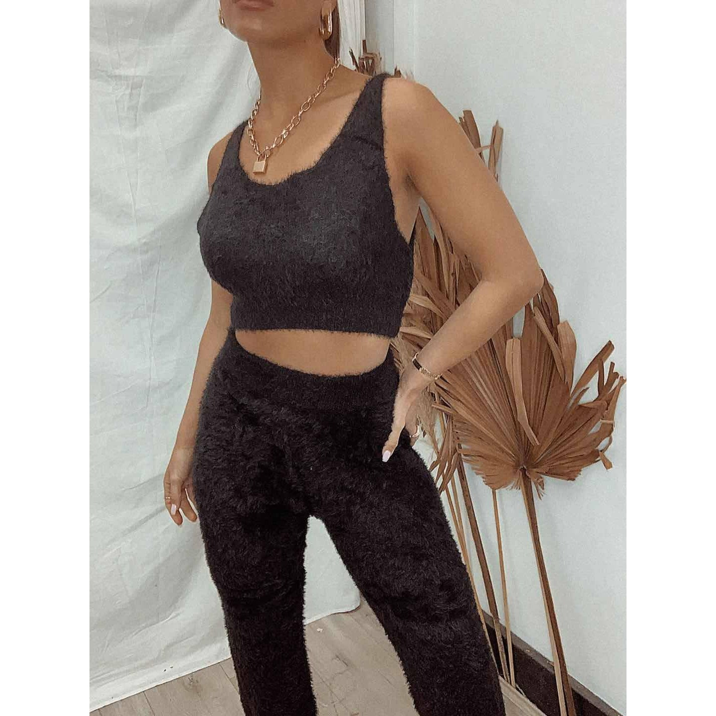 Lets Go Knit Pants - Black Not specified