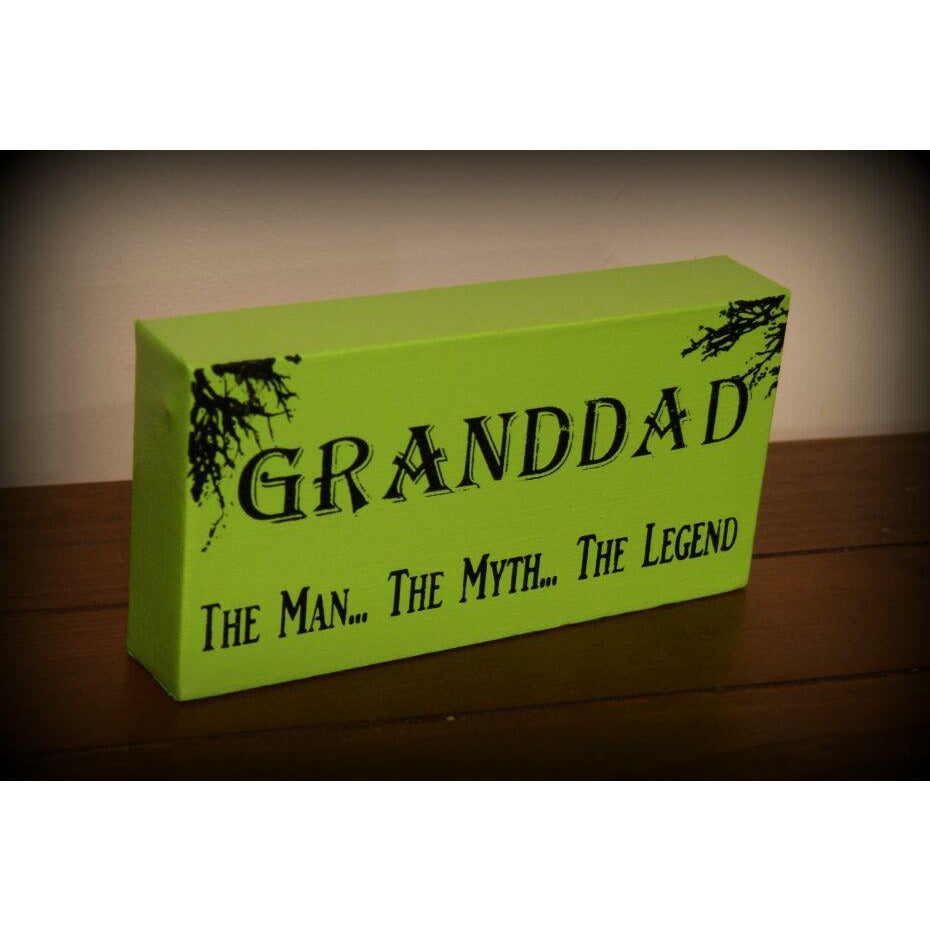 Granddad, The Man The Myth The Legend Small 4x8 Nufin Fitz