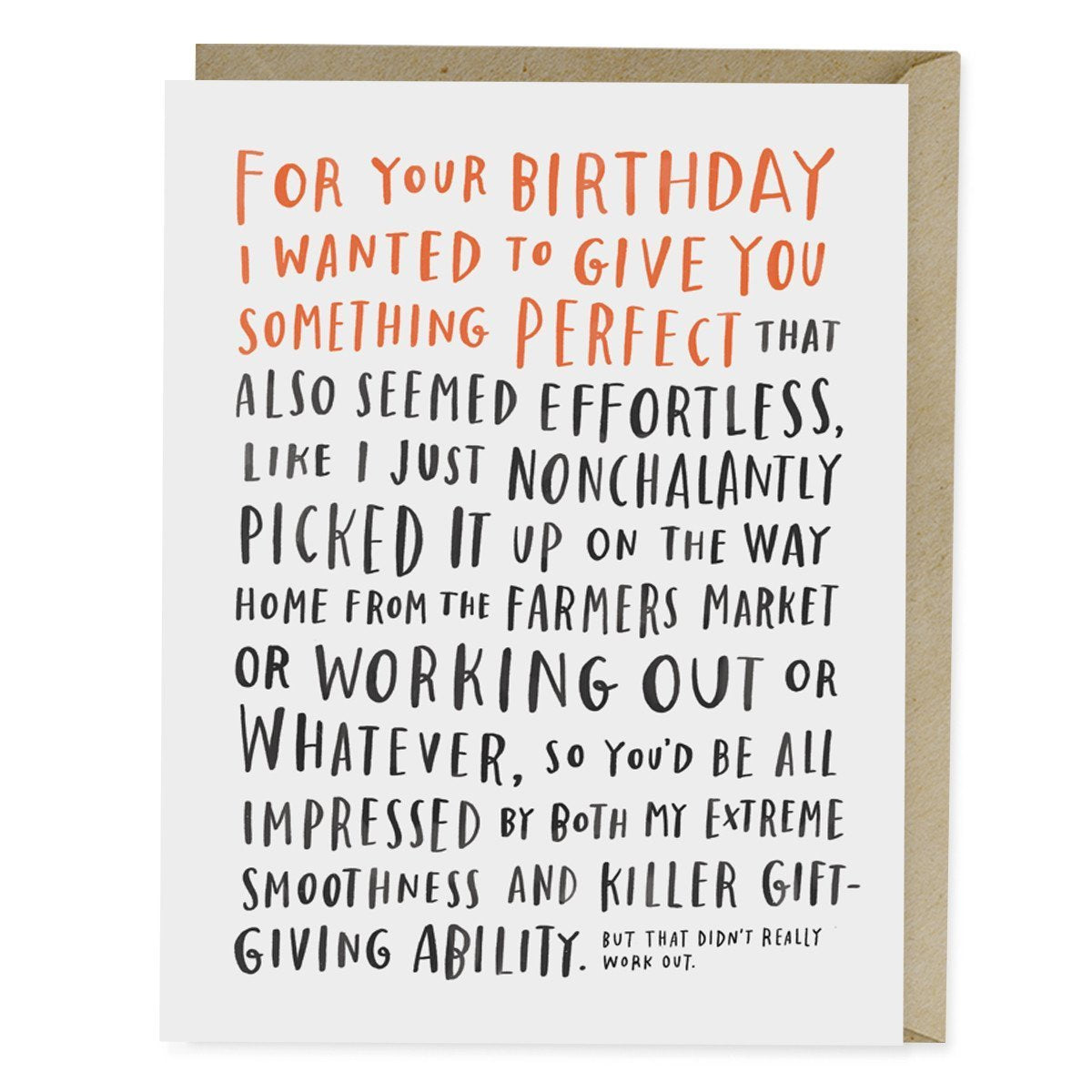 CARD - AWKWARD BIRTHDAY Emily Mcdowell
