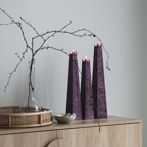 Granite Icicle Candle Plum - Wild Plum Living light Candles