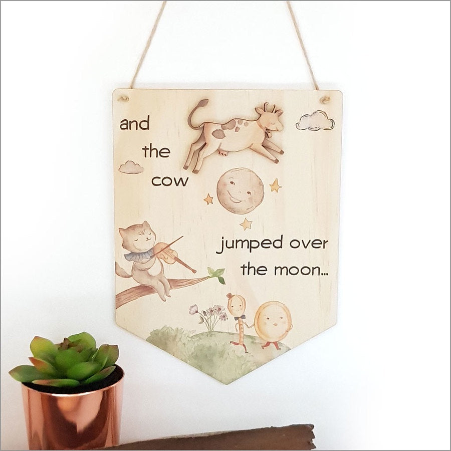 Pine Flag Wall Art - Over the Moon Crystal Ashley