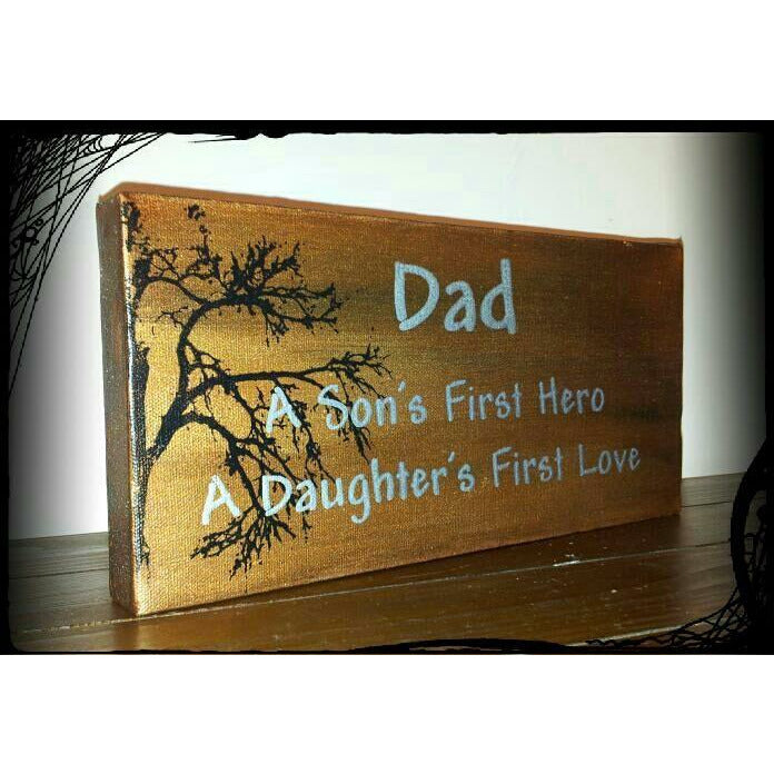 Dad First Hero, First Love 6" x 12" Nufin Fitz