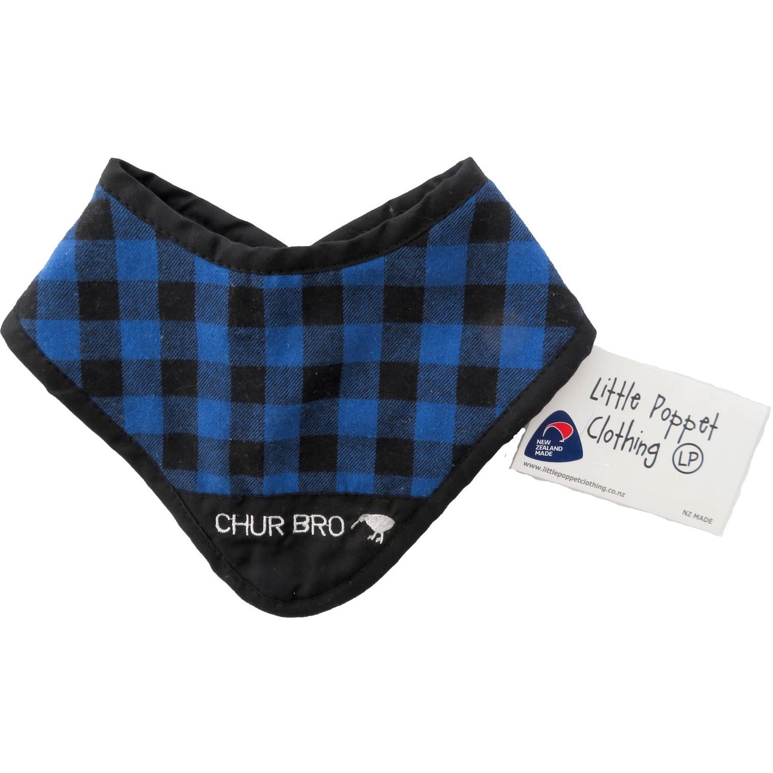 Bush Shirt Dribble Bib | Blue -Chur Bro Little Poppet Clothing