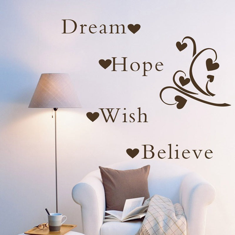 Dream Hope Wish Believe Wall Decal Not specified