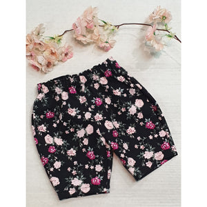 Trinity Pants - Black Pink Glitter Floral Kode Kids