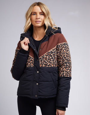 Huxley Leopard Puffer - Multi Colour | All About Eve All About Eve