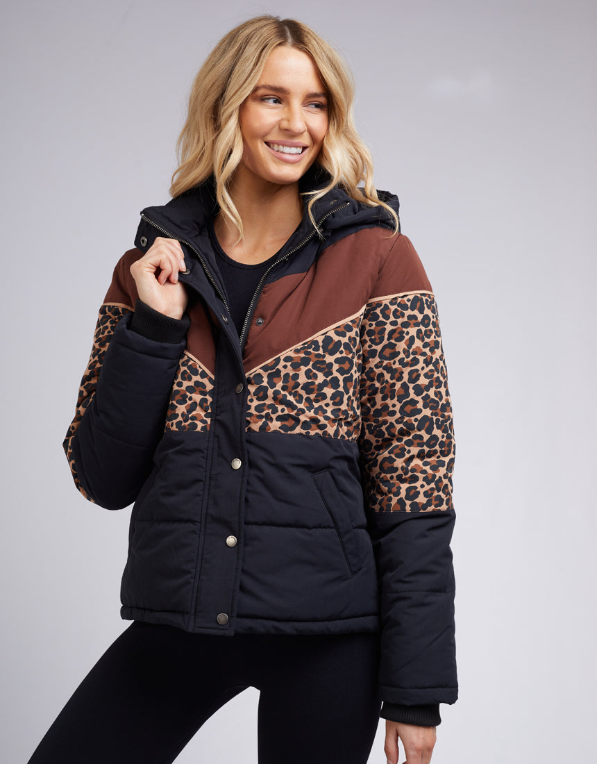 Huxley Leopard Puffer - Multi Colour | All About Eve All About Eve