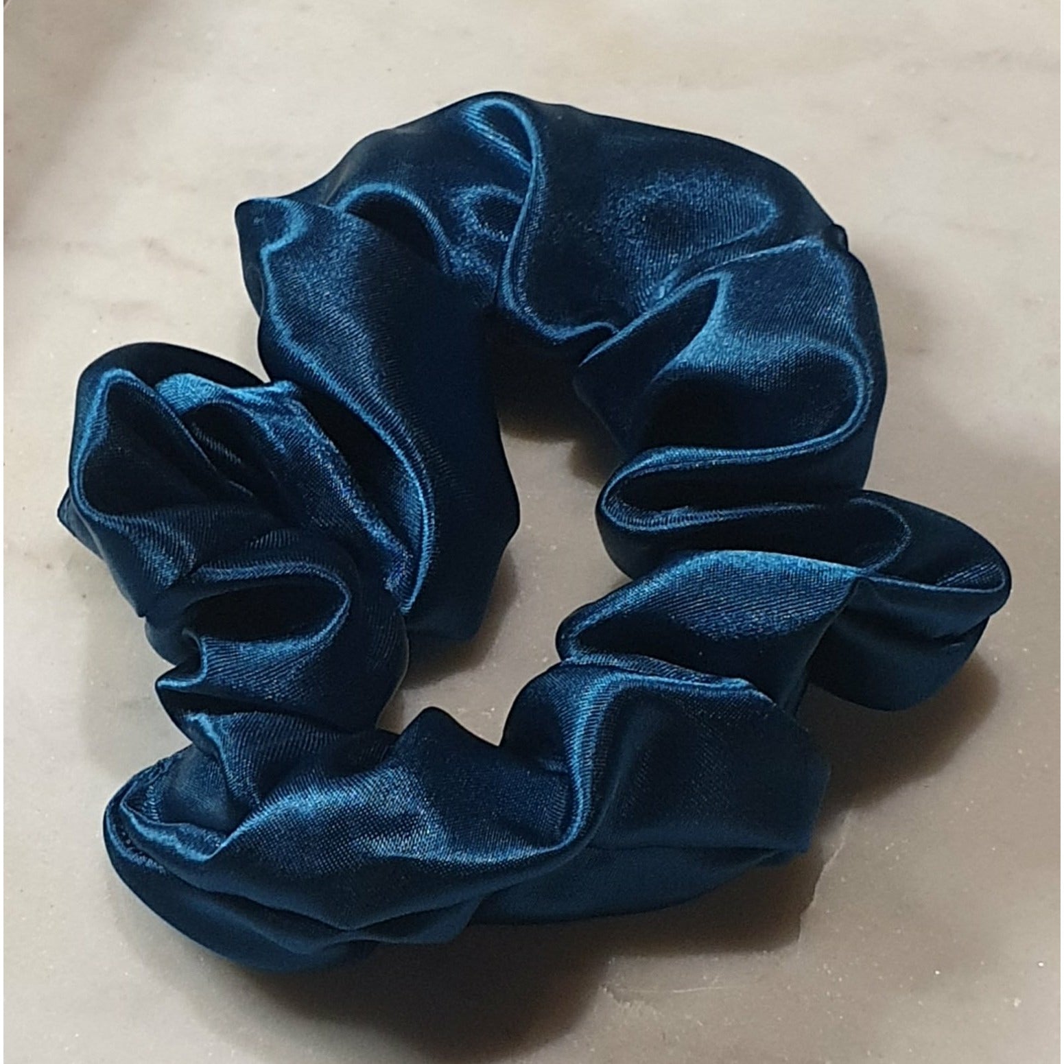 Scrunchie - Aqua Blue Satin Kode Boutique