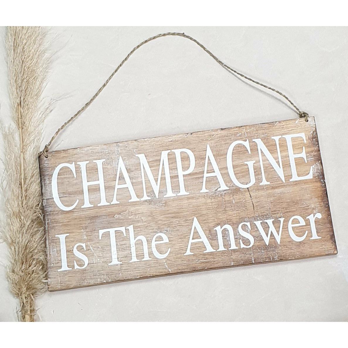 "Champagne is the answer" Wooden Sign Not specified
