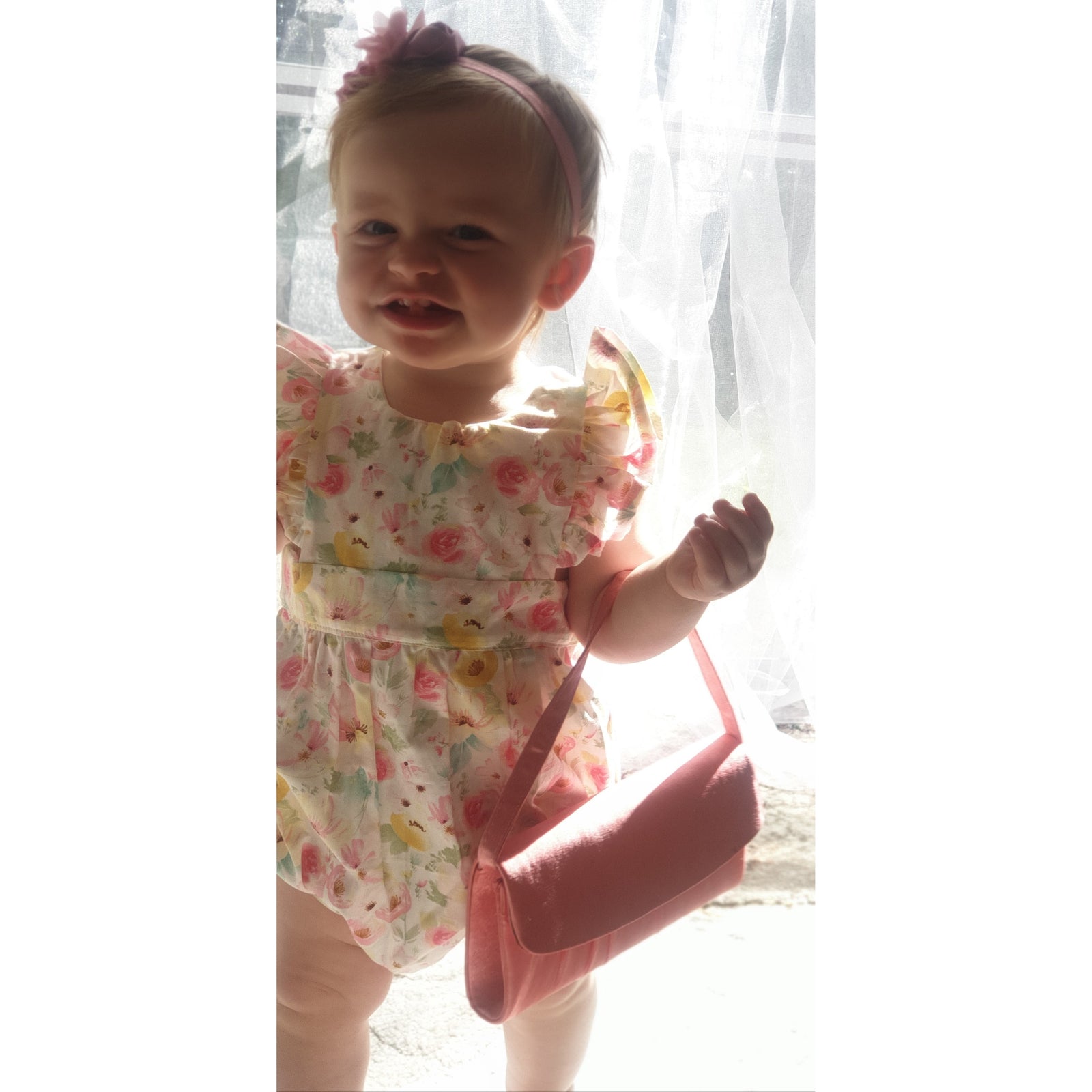 Polly Romper - Pink / Yellow Florals Kode Kids