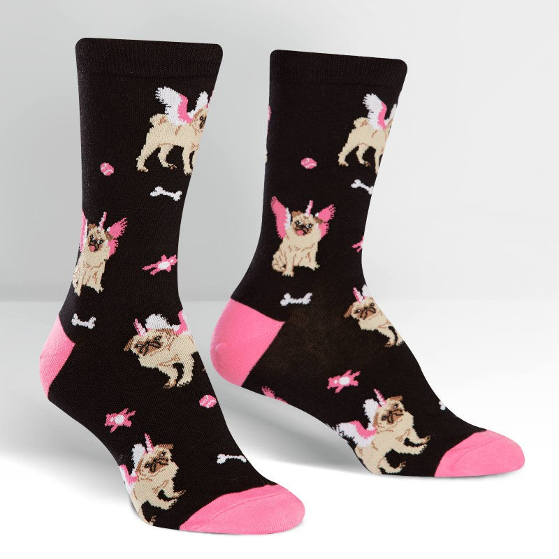 Female Crew Socks - Pugasus Sock it to me