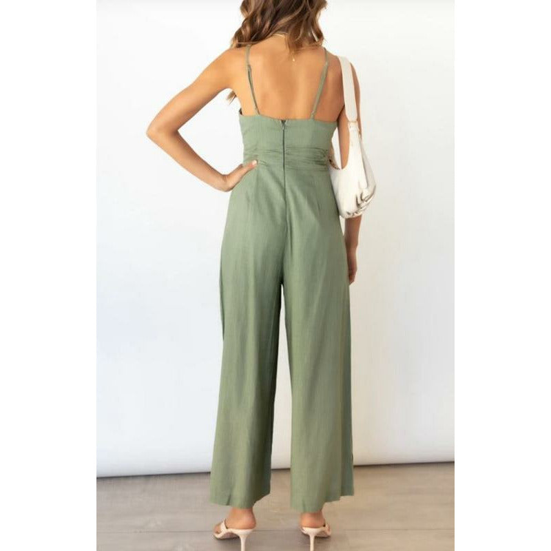 Connie Jumpsuit | Olive Not specified
