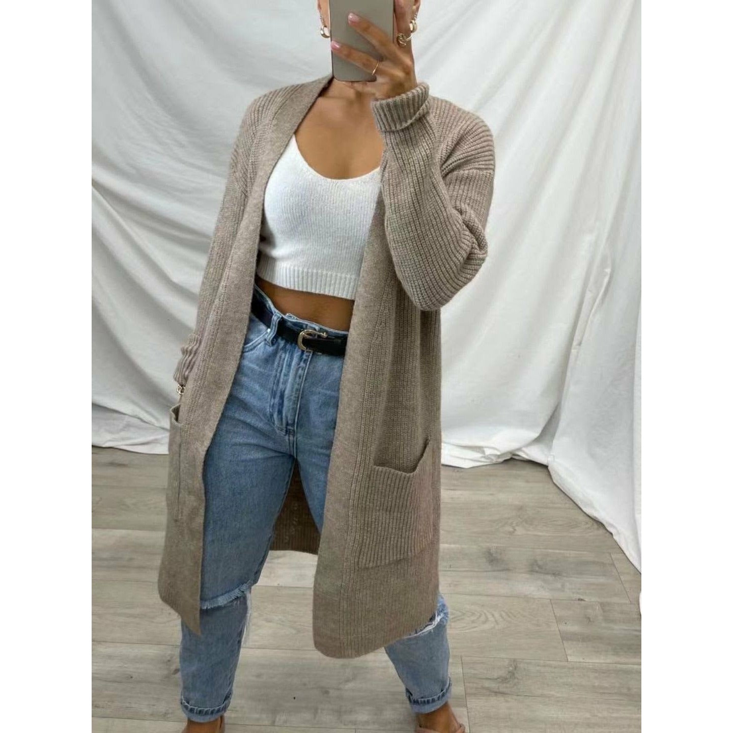 Abbey Cardi - Dark Beige Not specified