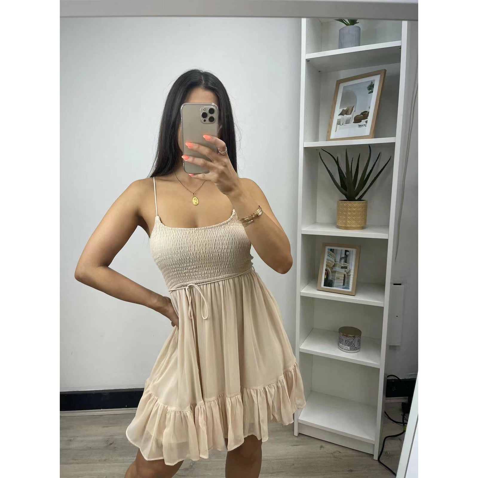 Carmen Dress | Beige Not specified