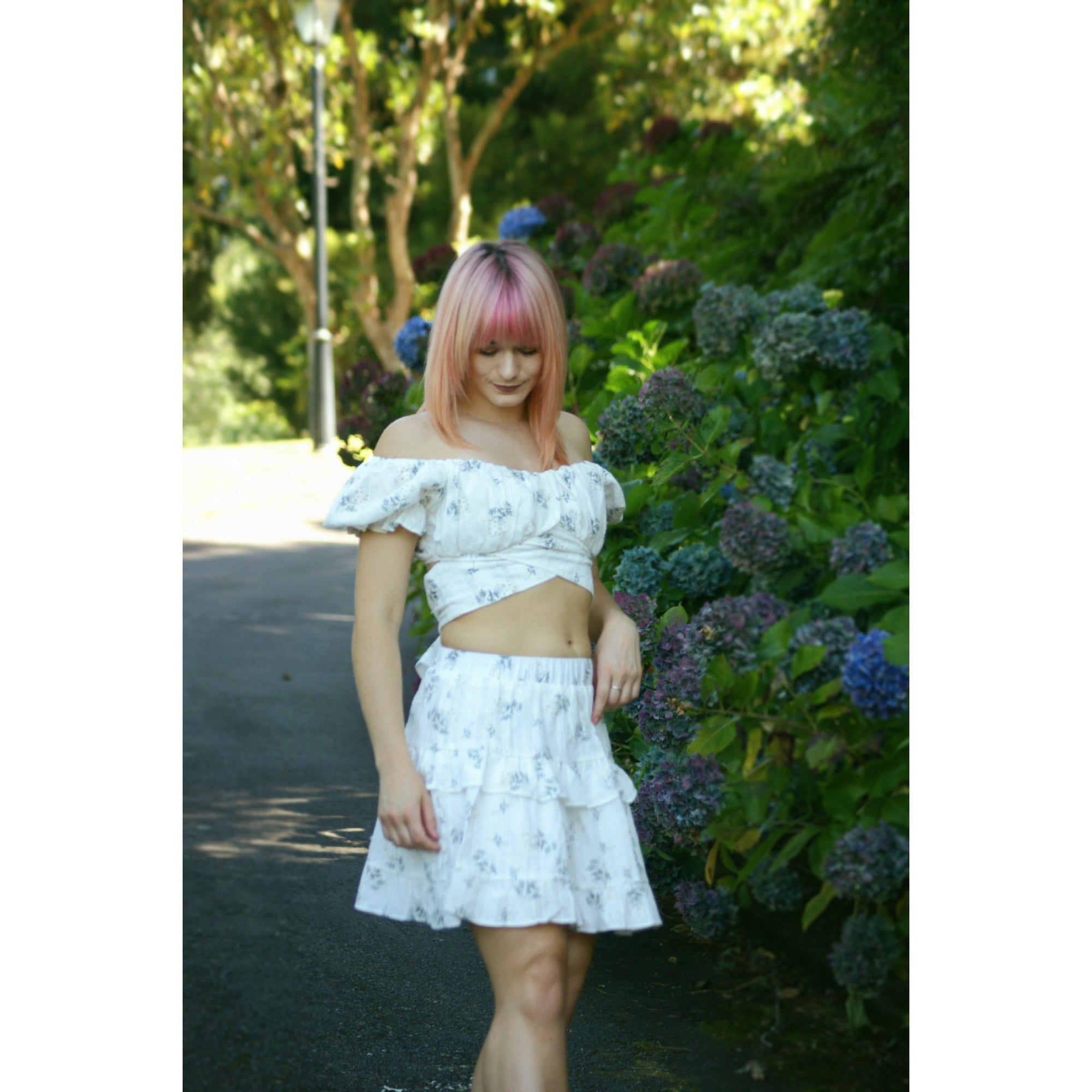 Miller Skirt - White Floral Not specified