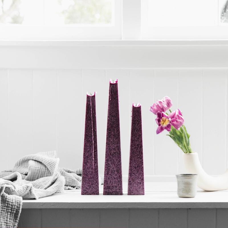 Granite Icicle Candle Plum - Wild Plum Living light Candles