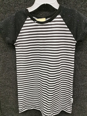 Millie T-Shirt Dress | Black & White Stripe Kode Kids