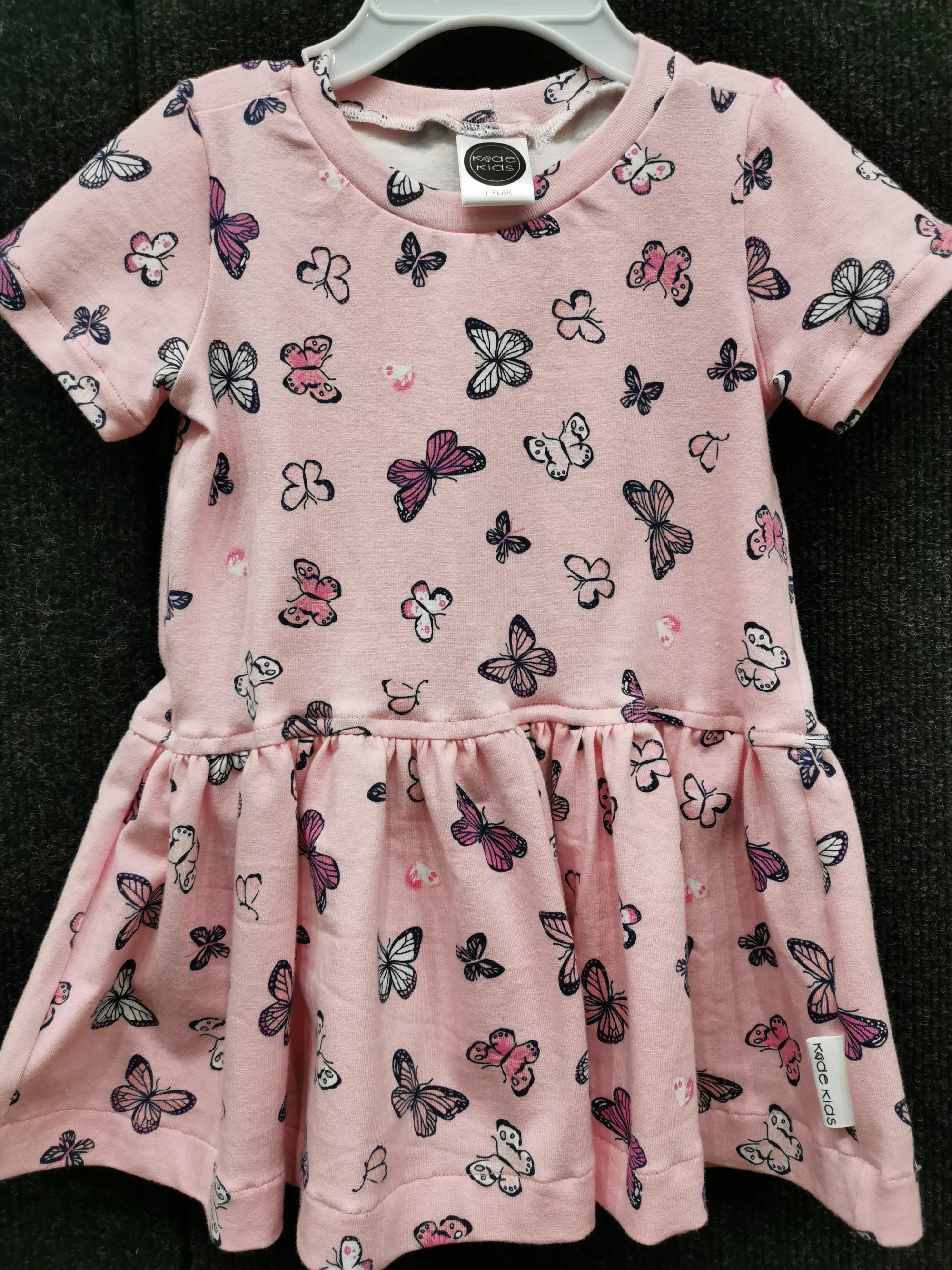 Jaunty Dress | Pink w/ Butterflies Kode Kids