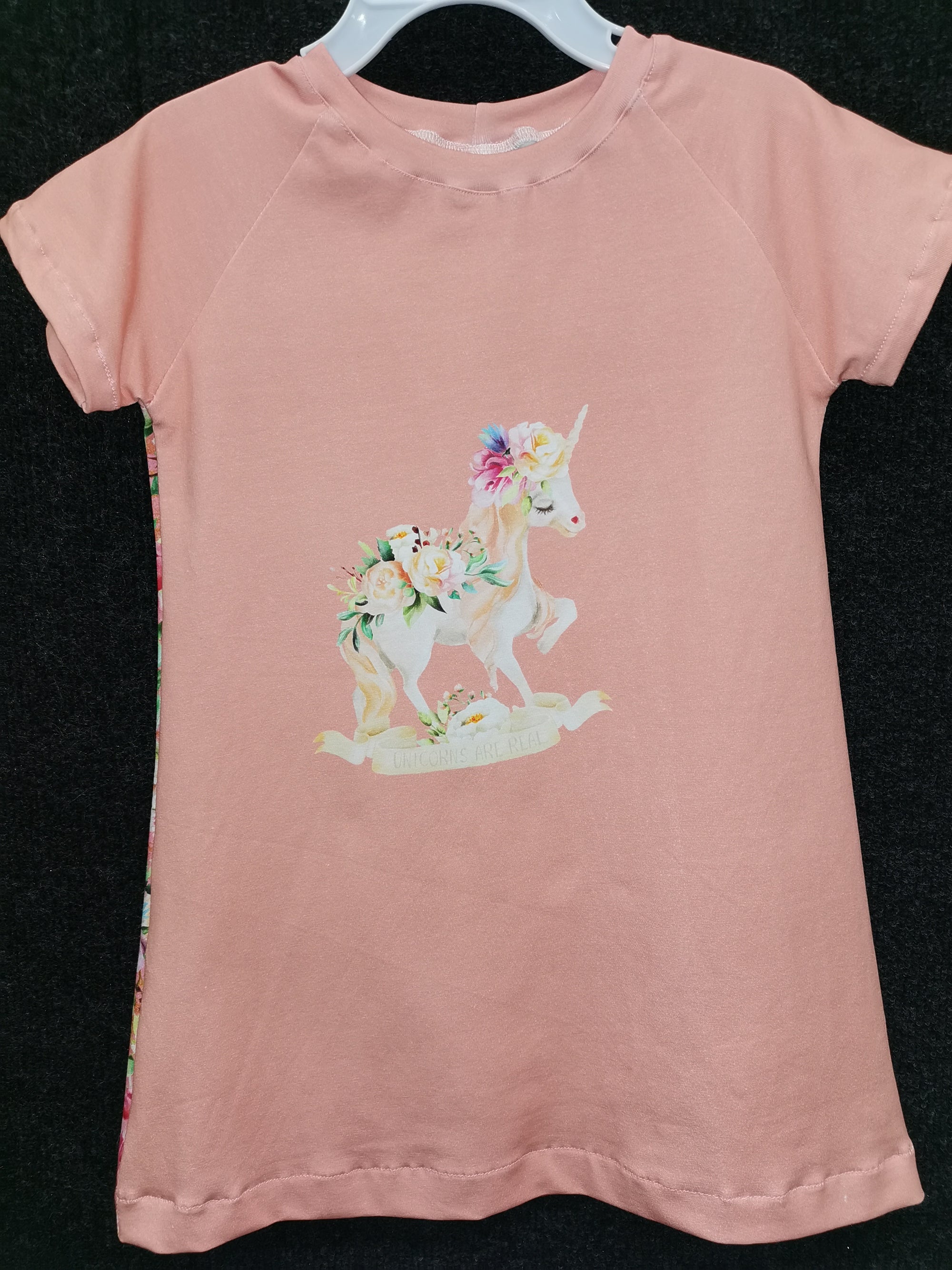Unicorn T-Shirt Dress Half Wreath Kode Kids