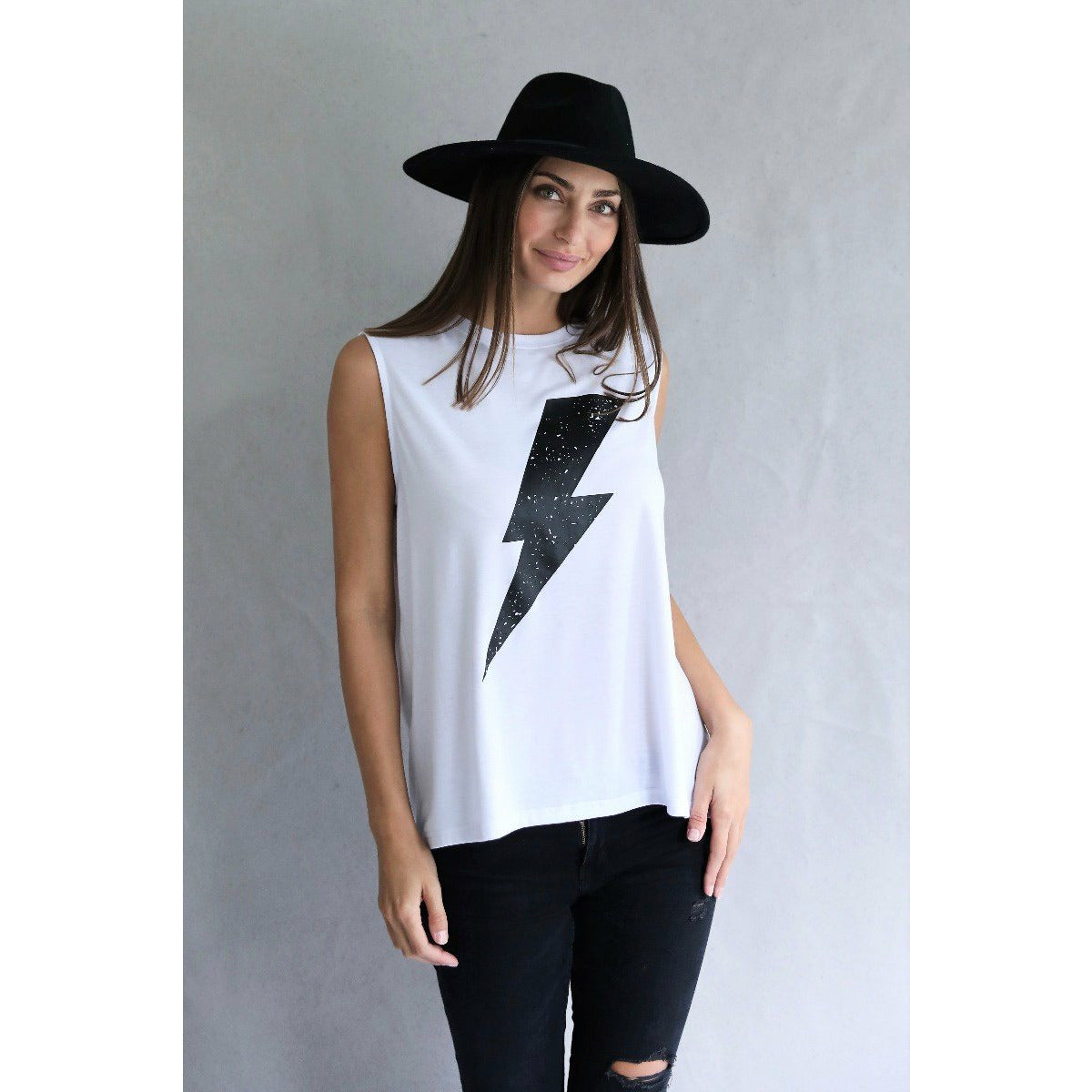 High Voltage Tank | White | Love Lily The Label Love Lily The Label