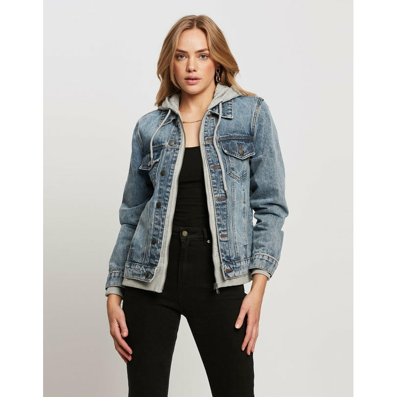 Layered Denim Jacket - Grey | All About Eve All About Eve
