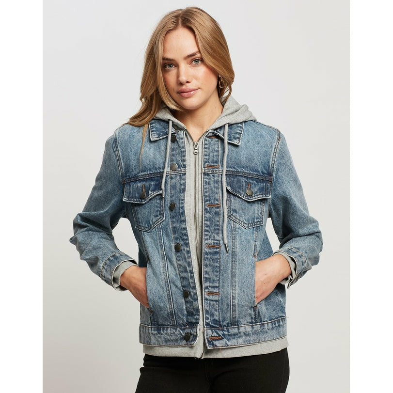 Layered Denim Jacket - Grey | All About Eve All About Eve
