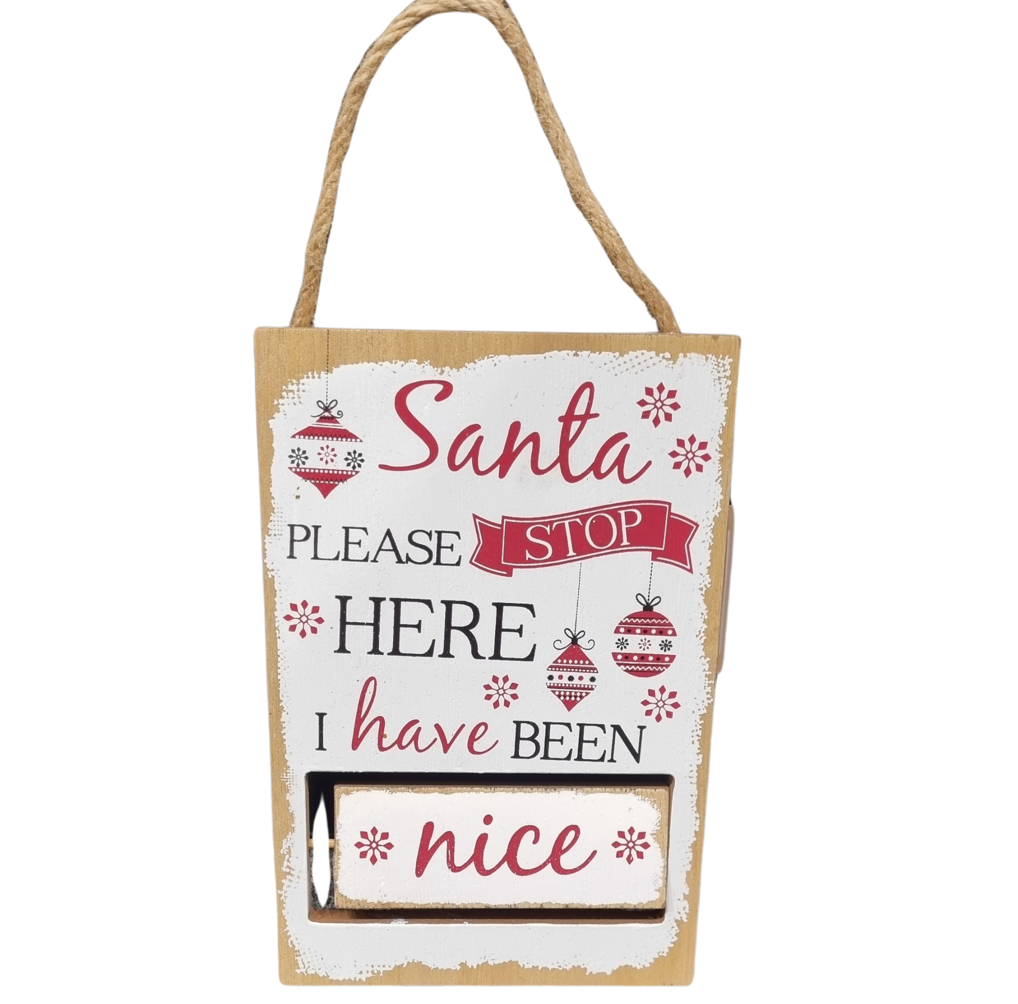 Naughty / Nice Christmas Plaque Not specified