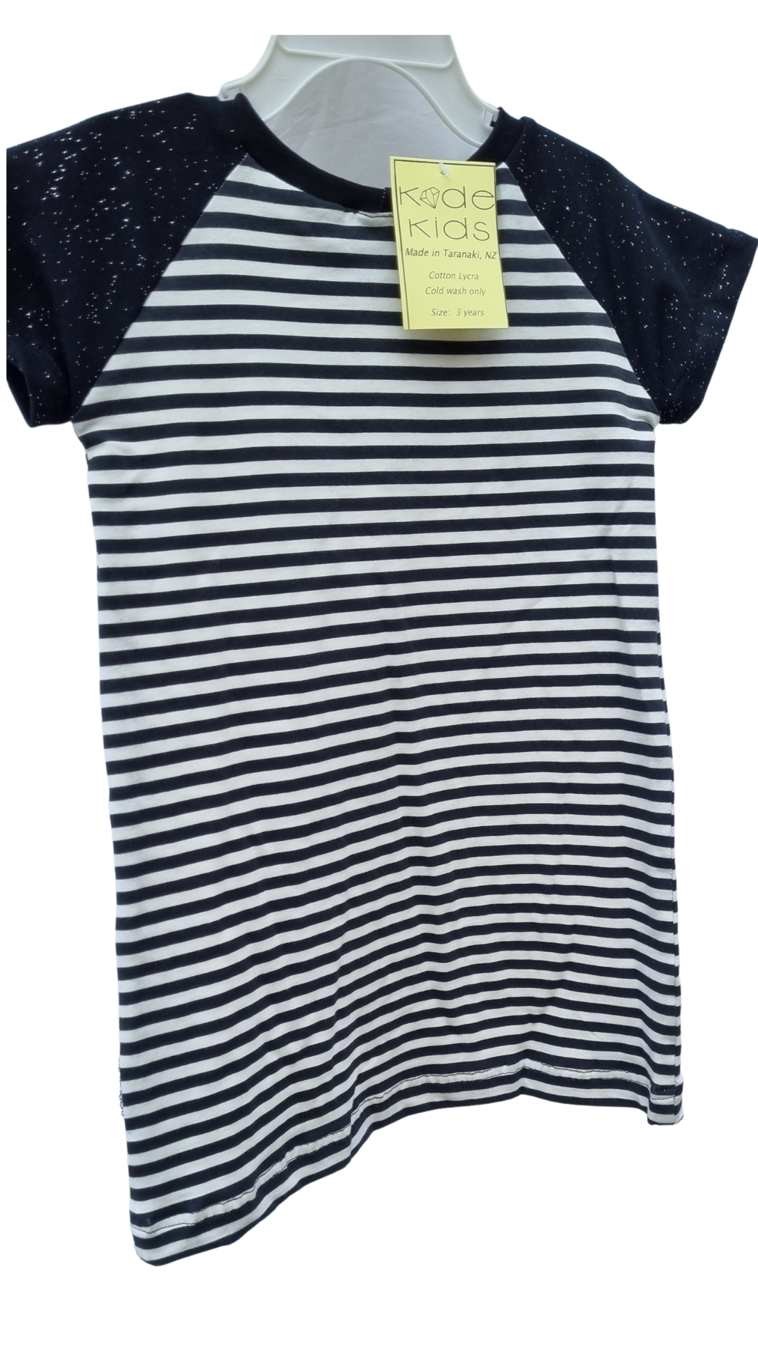 Millie T-Shirt Dress | Black & White Stripe Kode Kids