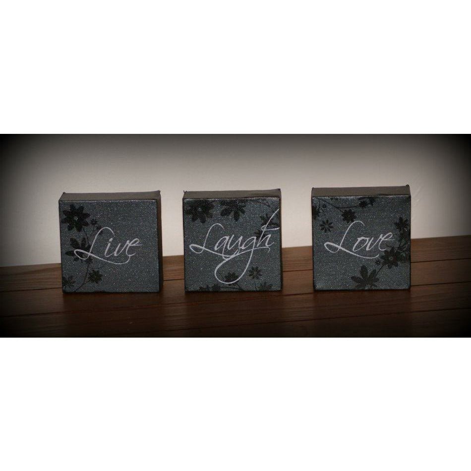 Set of 3 Live Laugh Love Canvas's Nufin Fitz