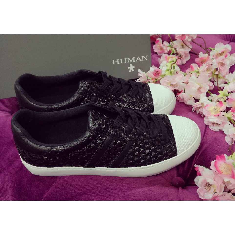 Human Koro Black Woven Sneakers Not specified