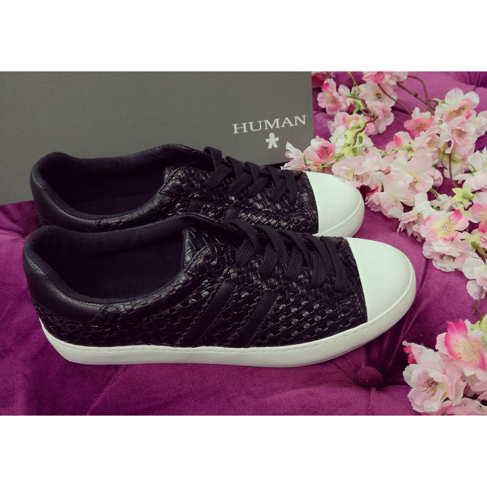 Human Koro Black Woven Sneakers