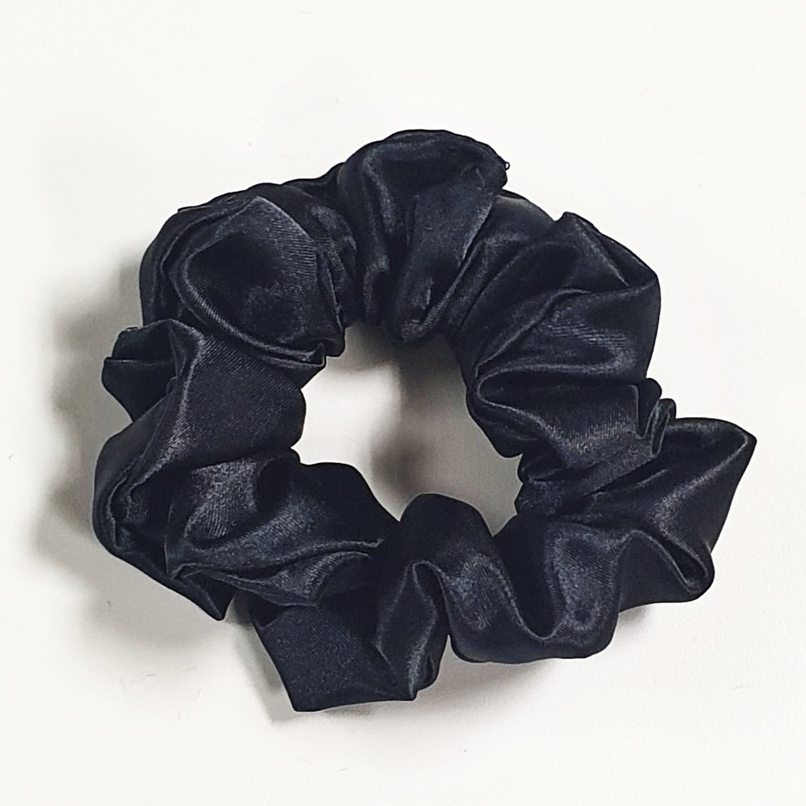 Scrunchie - Black Satin Kode Boutique