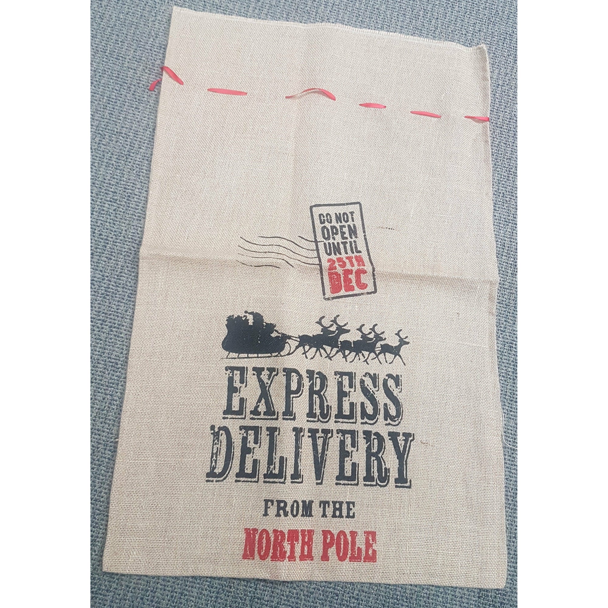 Jute Christmas Sack with Printing - Express Delivery Not specified