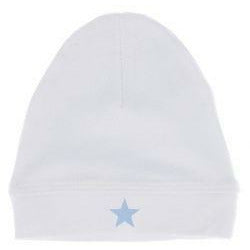 Baby Hat - White with blue star Not specified